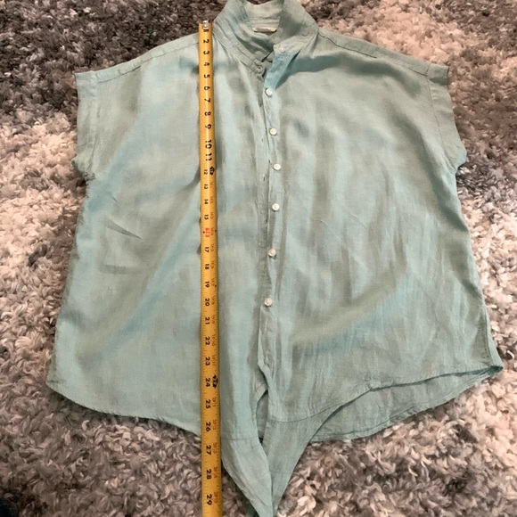 Weatherproof Vintage Women’s Light Blue Button Down Blouse Size Medium - Picture 15 of 16